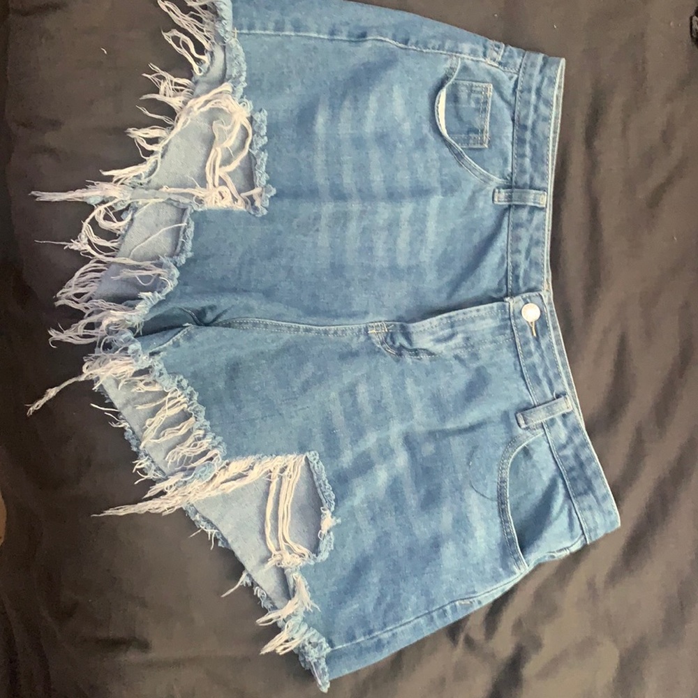 Distressed Denim Shorts …. Worn twice